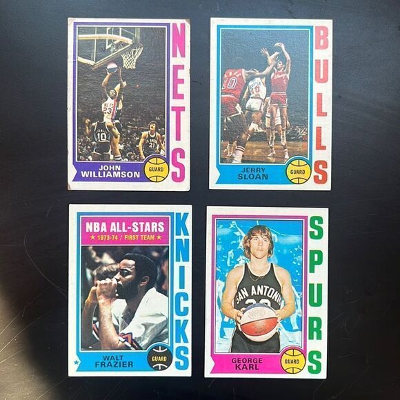 1974 Topps Basketball Card Lot Bulls Sloan Spurs Karl Lnicks Frazier Nets Willia - Picture 1 of 9